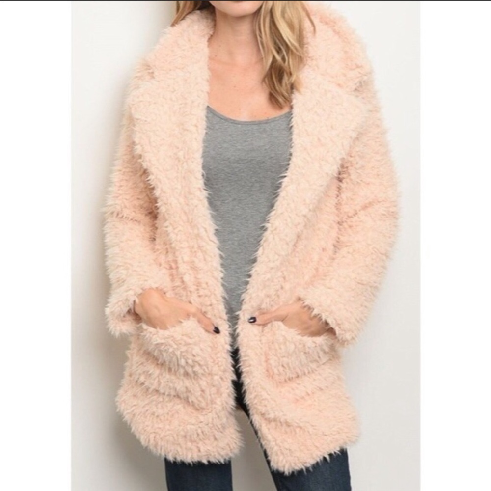 💋 Host Pick💋Cozy Pink Satin Lined Jacket
